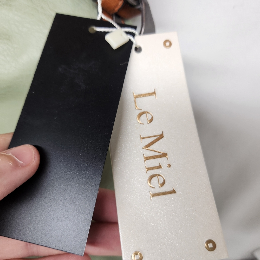 New La Miel Vegan Leather Light Green Shoulder Purse - Picture 4 of 10